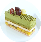 抹茶と栗のケーキ